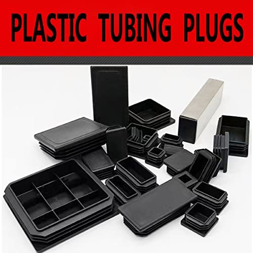 4 Pack 3 Inch Square Plastic Plugs,End Caps 75mm×75mm Insert End 3 in * 3 in