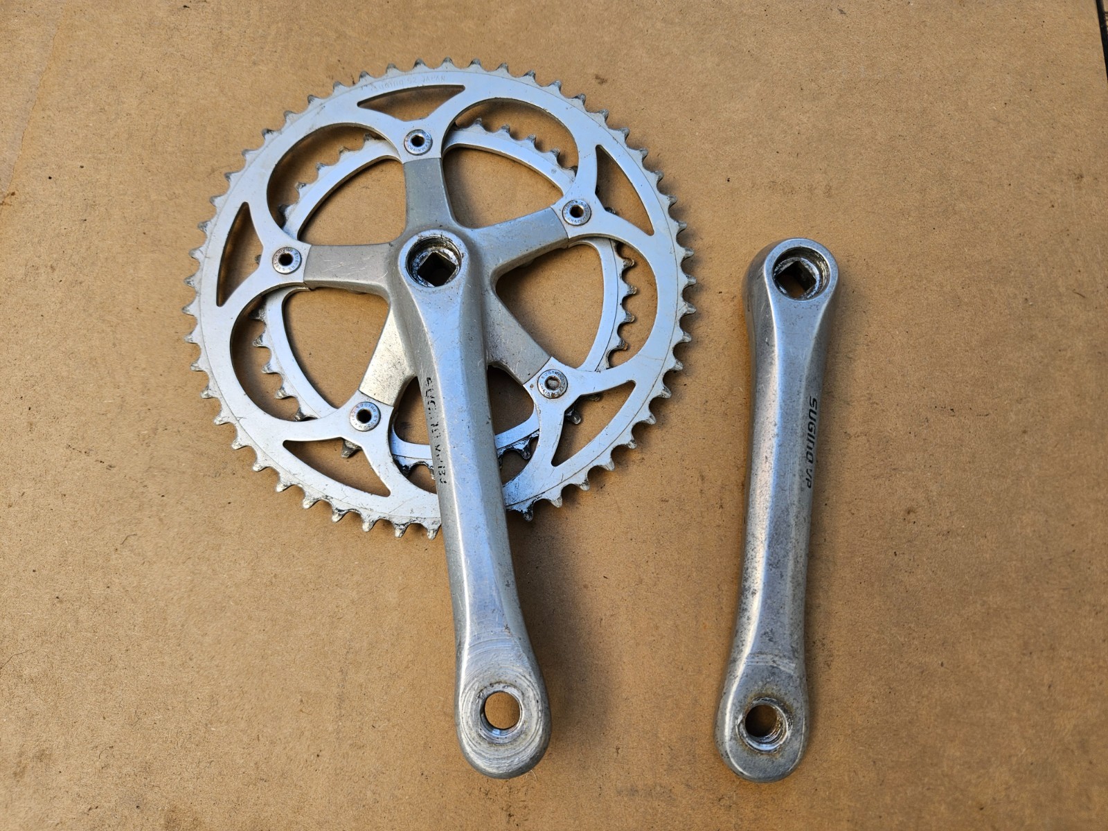Vintage Sugino VP 130 Road Bike Touring Triple Crankset 170mm 52/40 130mm BCD