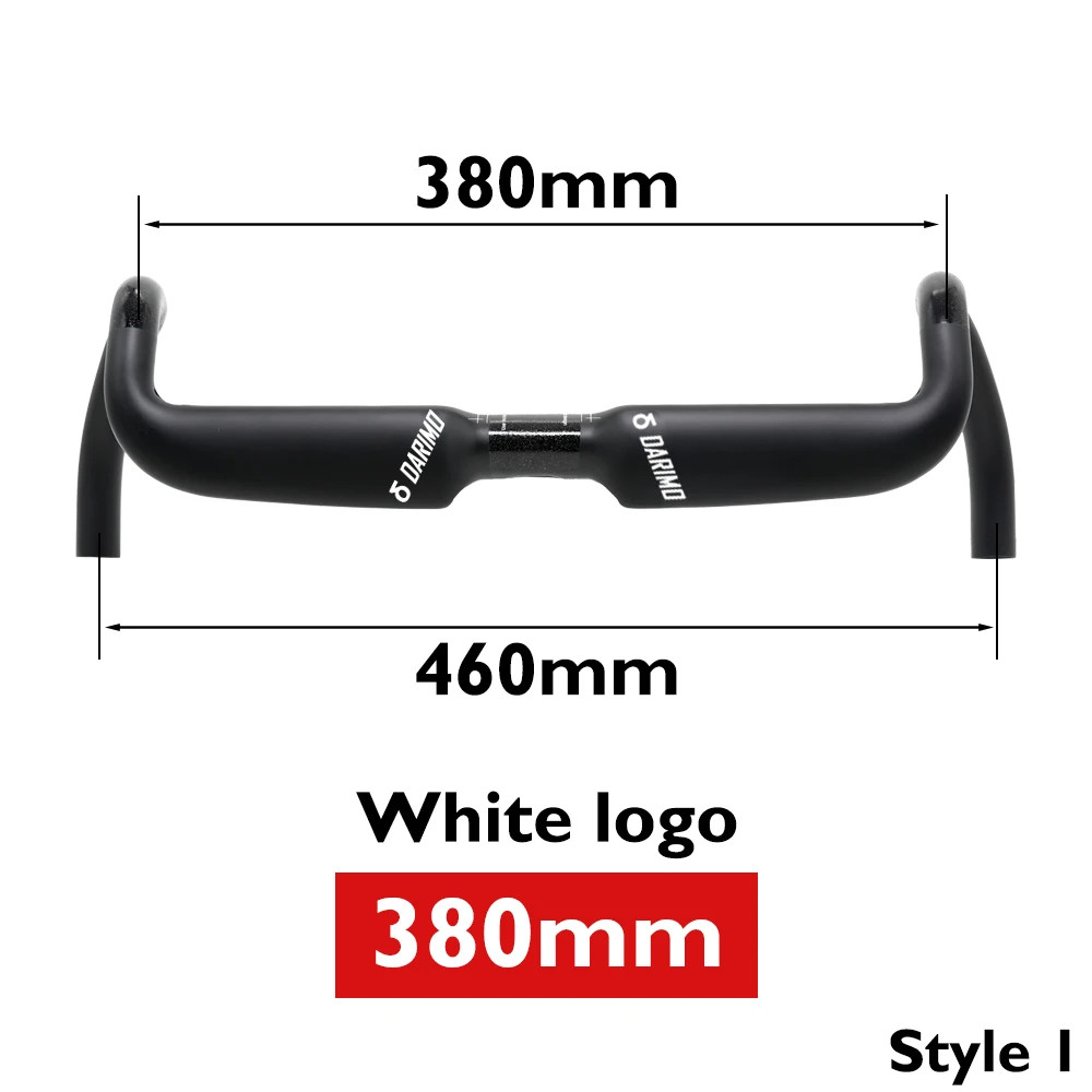 15° Carbon Fiber Gravel Road Bicycle Drop Bar 31.8mm Internal Routing 360-420mm