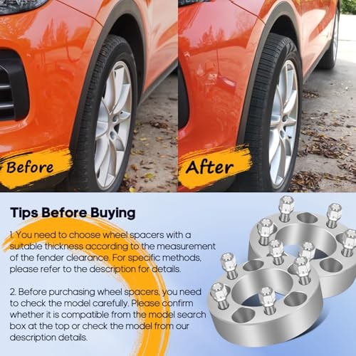 4PCS 5 Lug Wheel Spacers 5×4.5 to 5×4.5 12×1.5 82.5mm 1.5″ Silver Compatible