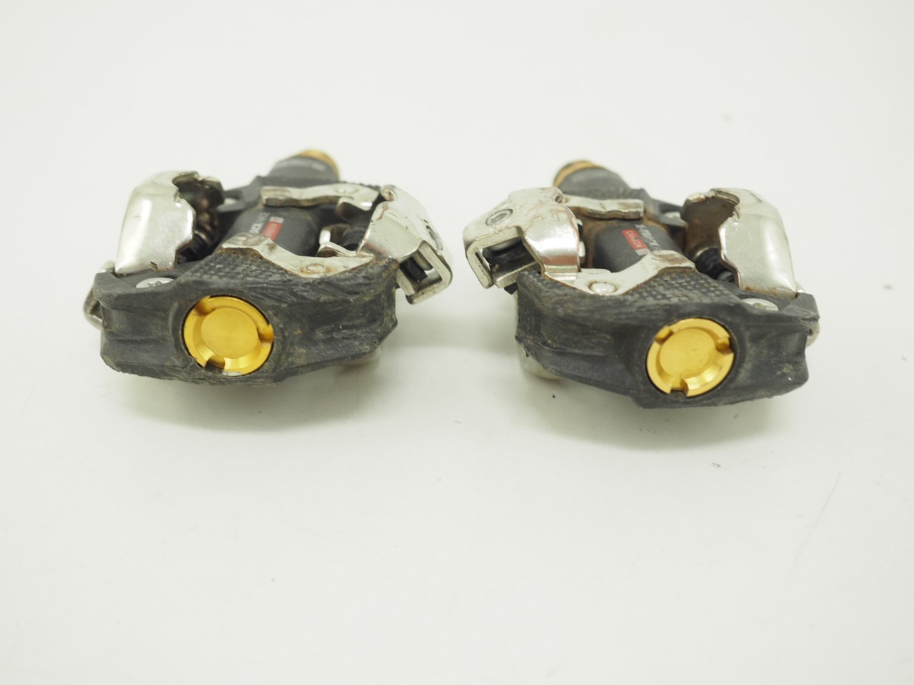 LOOK X-Track Race Carbon Ti Mountain Bike Pedals Black / Gold w/o Cleats *Good*