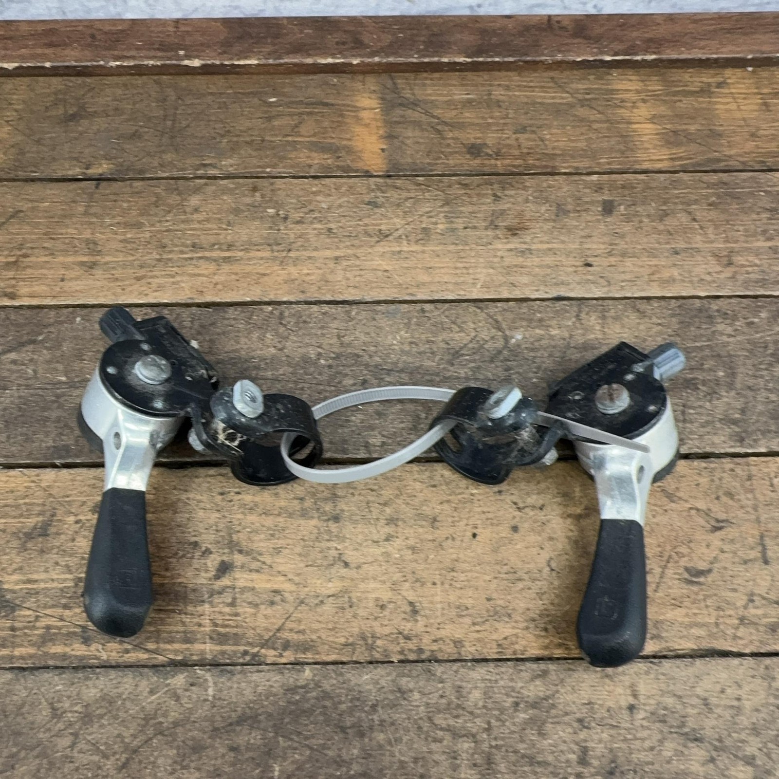 Vintage Shimano Deore SL-MT60 Thumb Shifter Set MTB Bike Black Light Action