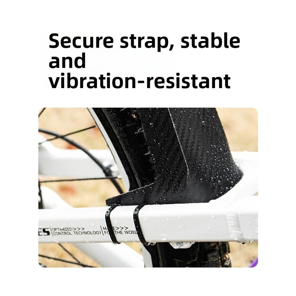 Foldable Mudguard for Mountain Bike Front and Rear with Secure Strap Attachment