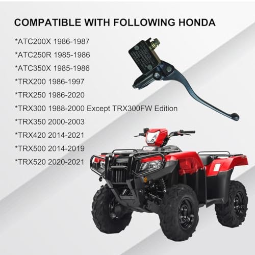 Front Hand Brake Master Cylinder Parts Compatible with Honda ATV ATC 200 250