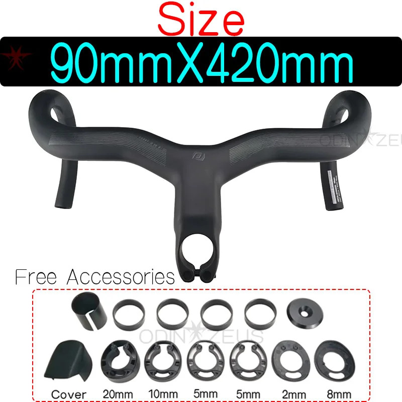Road Bike Handlebar Integrated Cables Carbon IC Cockpit Drop Handlebar 28.6mm