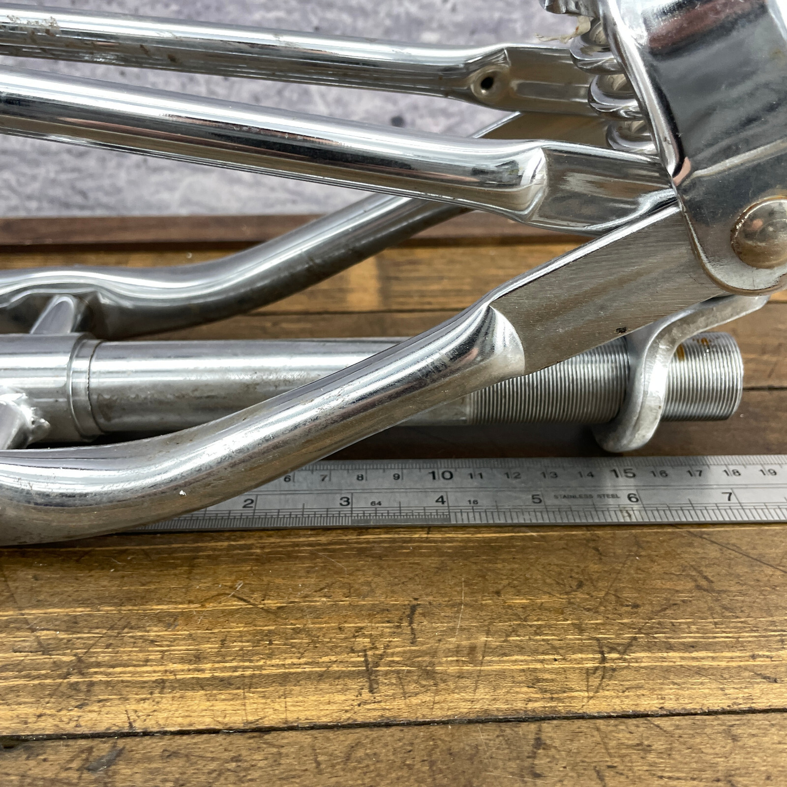 Springer Fork 26 x 1 in Threaded Chrome Spring Chopper Lowrider Vintage Rat Rod