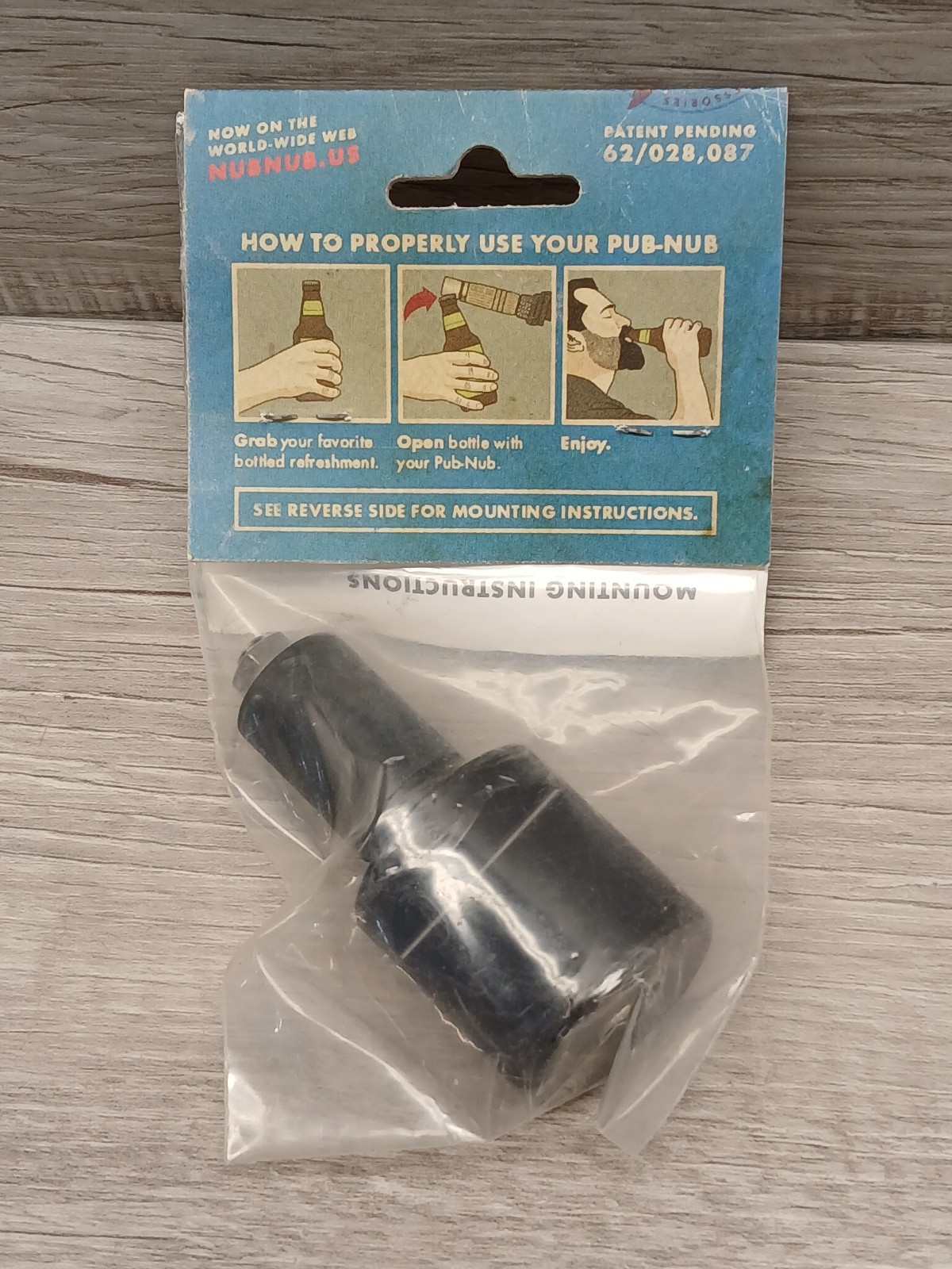 Vintage The Pub-Nub Handlebar Bar End Bottle Opener – Black