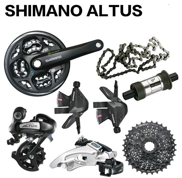 Shimano Altus M310 3×8 Speed Groupset 7pcs Shifter Derailleur Crank Cassette MTB
