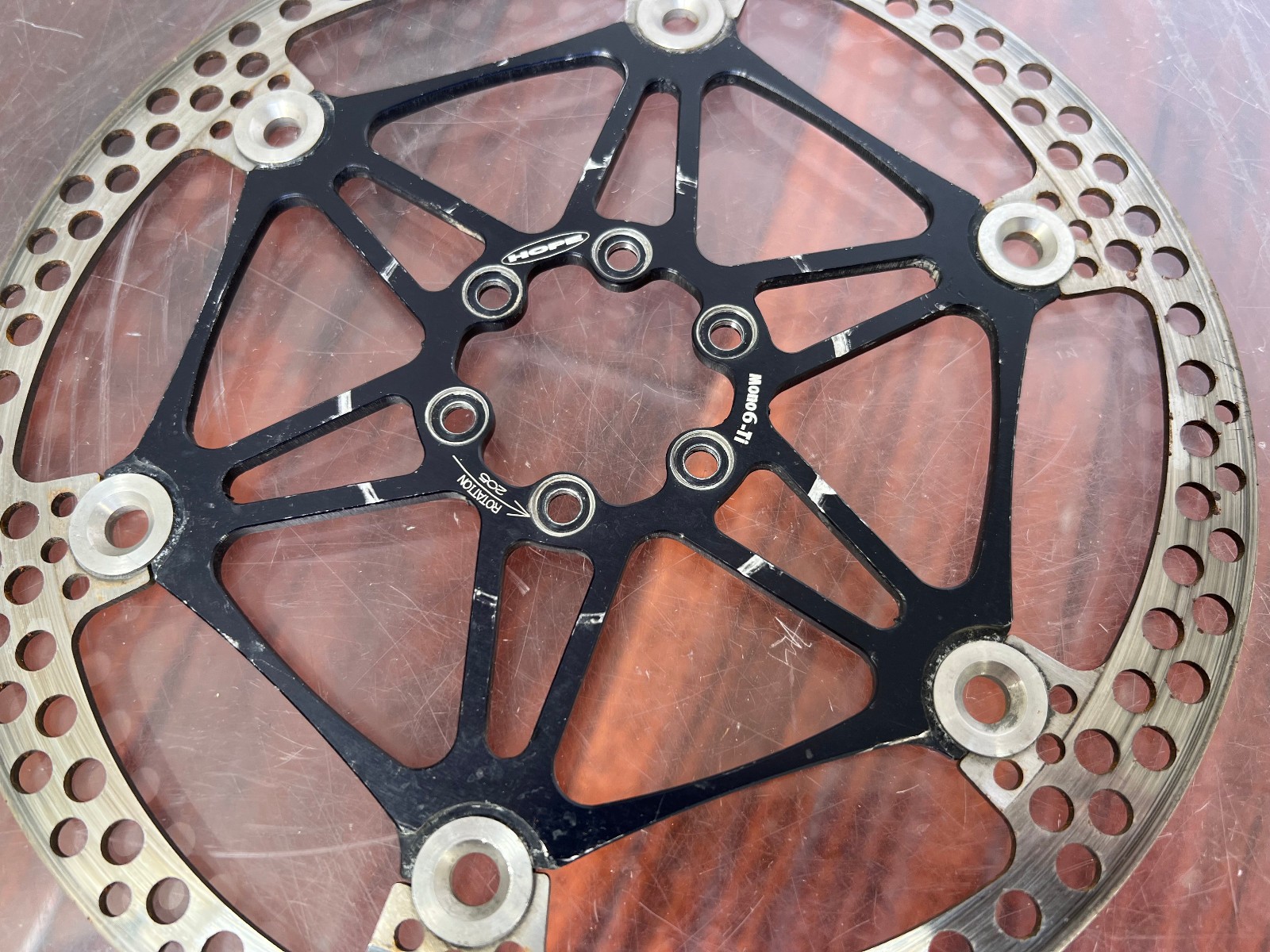 Vintage Hope Mono 6 Ti Brake Rotors Rotor Set 205mm Downhill 26″ DH Retro MTB