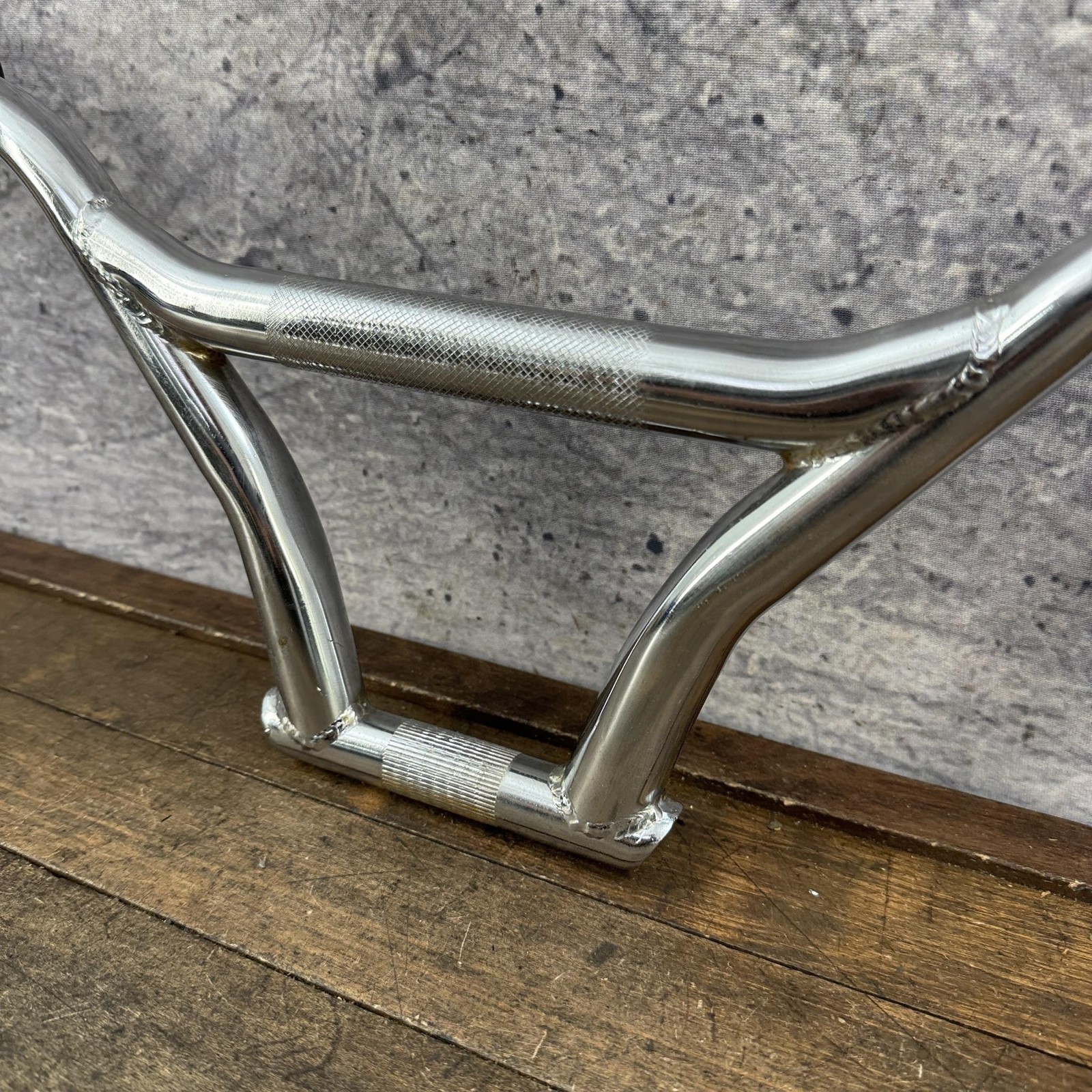 Vintage BMX Freestyle Handlebar Kneesaver 4pc Bar 4 Piece Chrome OG