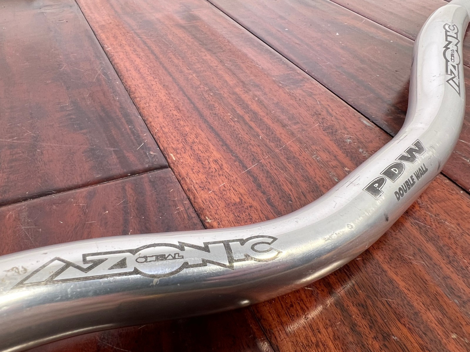 Vintage Azonic ONeal PDW Double Wall Riser Handlebar Silver 25.4 645mm Retro MTB