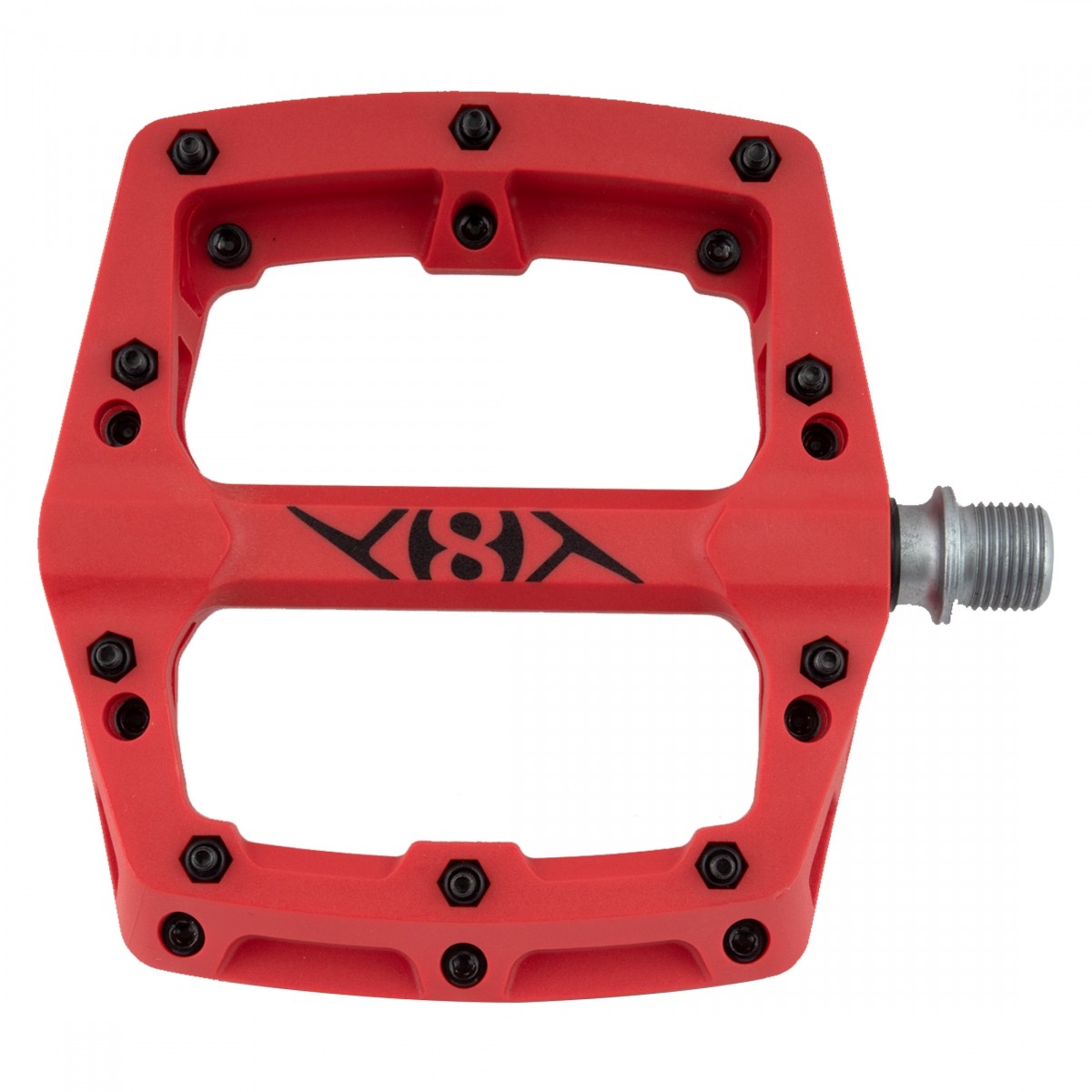 Origin8 Retox Platform Pedals 9/16″ Concave Composite Body Removable Pins Red