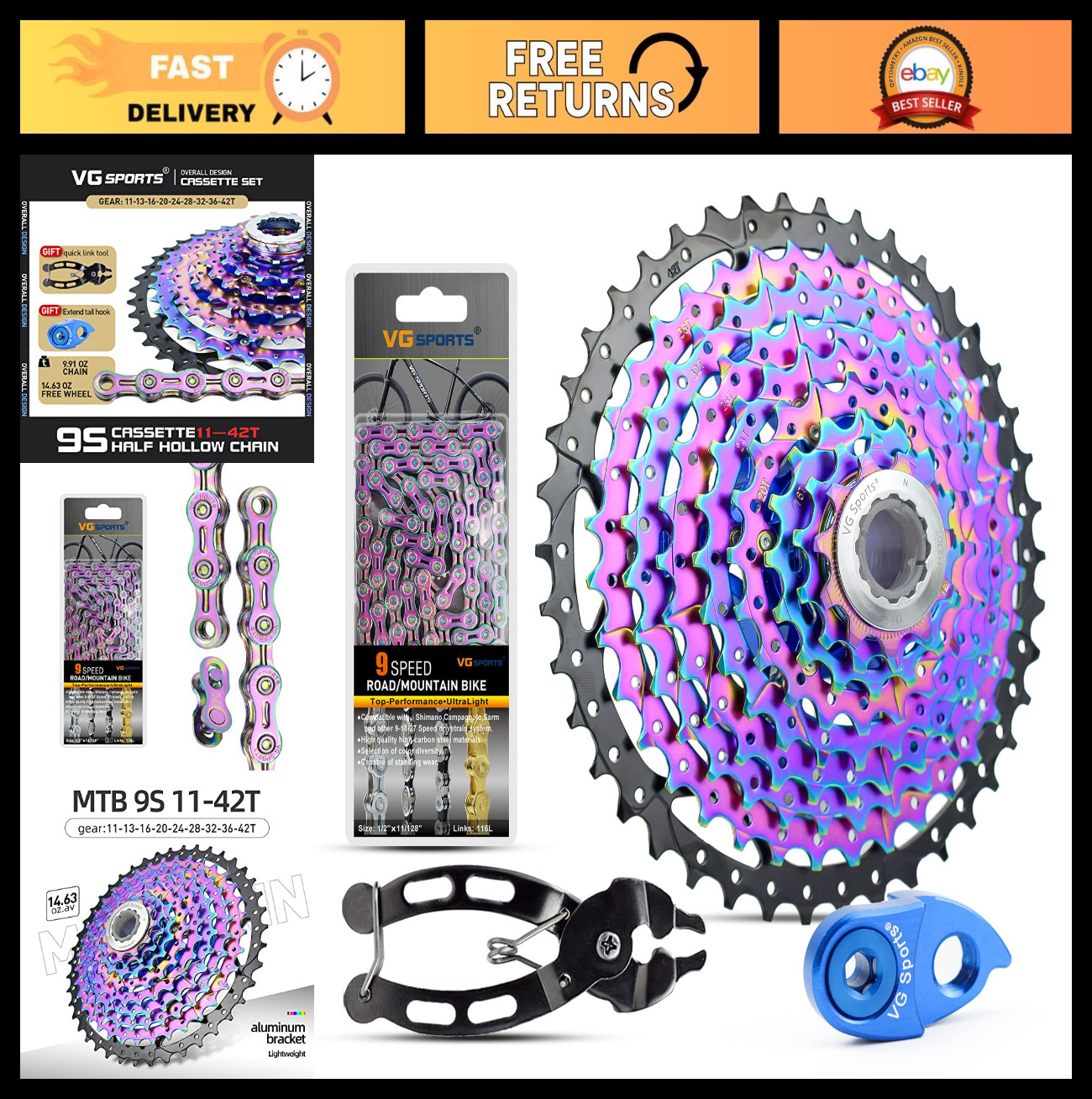 Ultralight 8/9/10/11/12 Speed MTB Groupset – 11-40T/11-42T/11-50T, High Performa