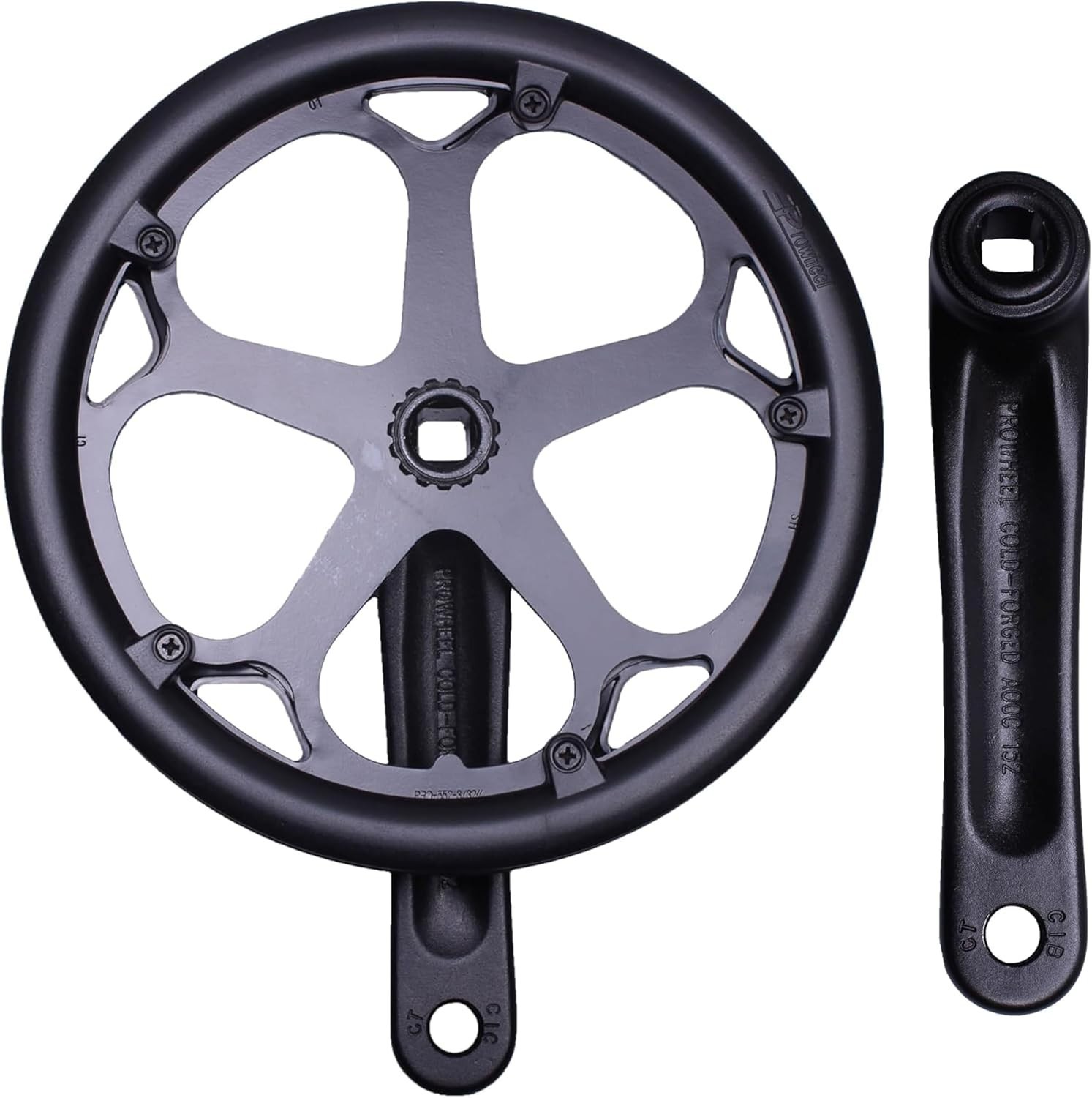 152MM/160MM/165MM/170MM/175MM Bike Crankset,46T/48T/52T Steel Chainring Bike …