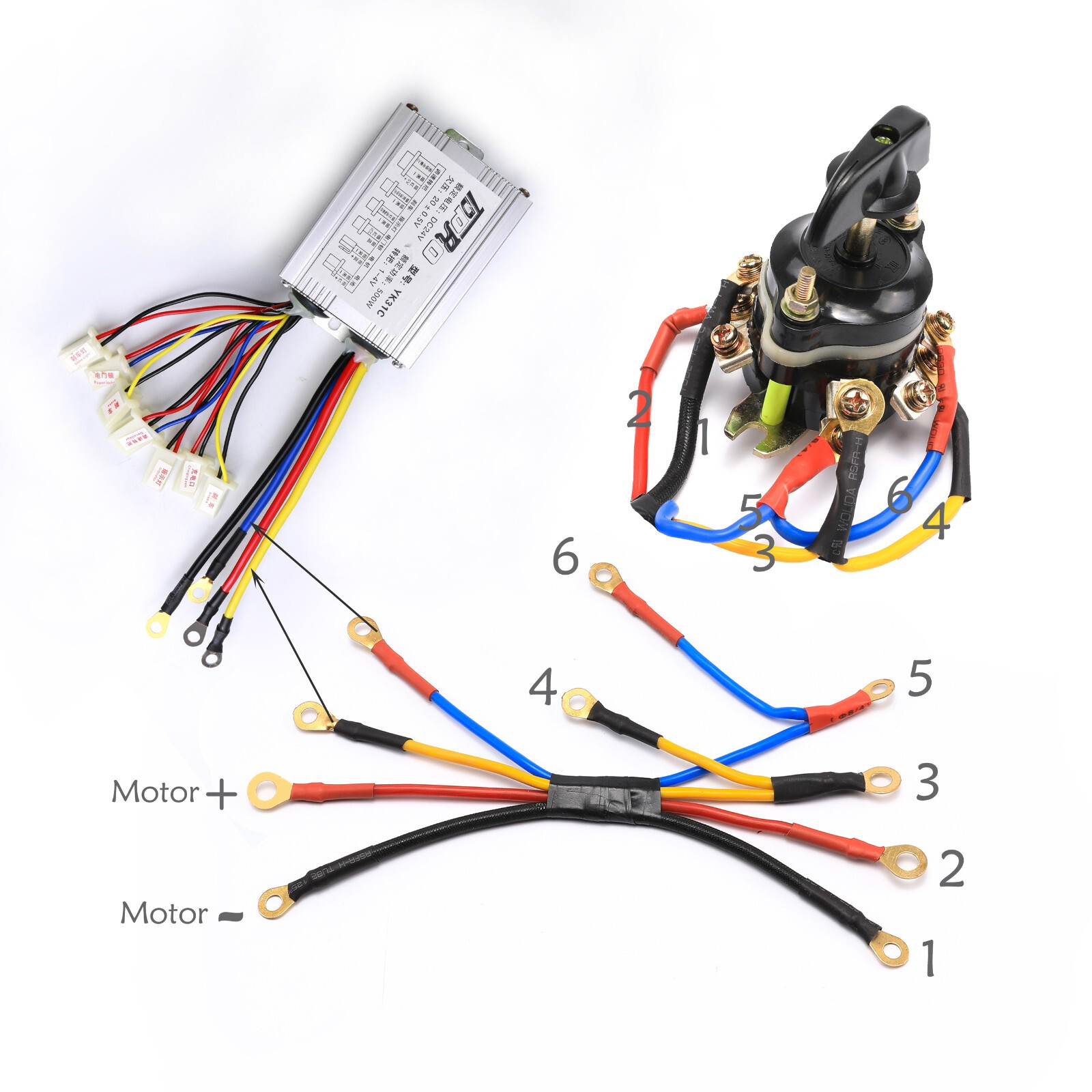 500W 24V Brush Motor Controller Kit For Electric Bike Scooter ATV Quad Go Kart
