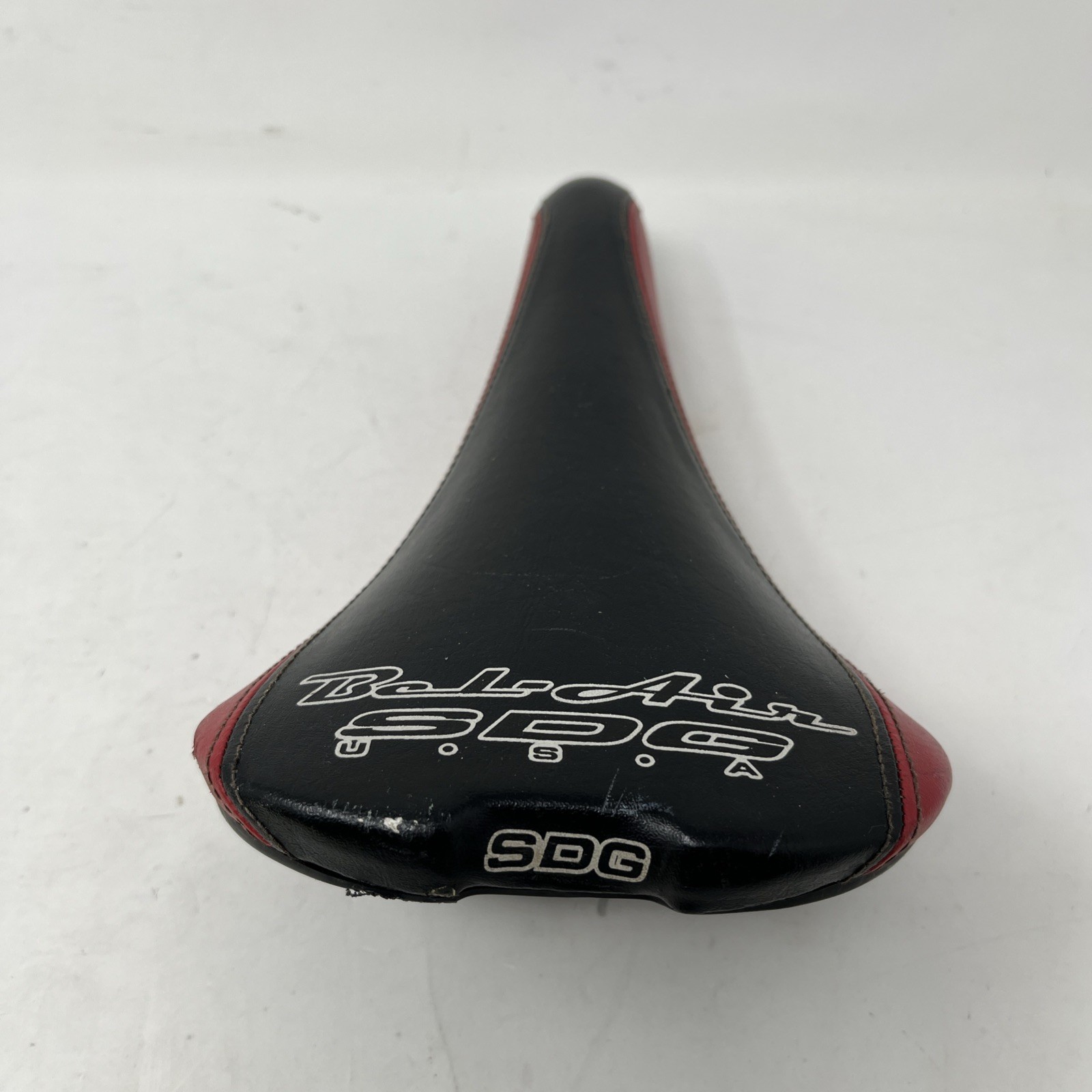 Vintage SDG Bel Air Bike Seat Saddle BMX Mountain Bike MTB Black Red