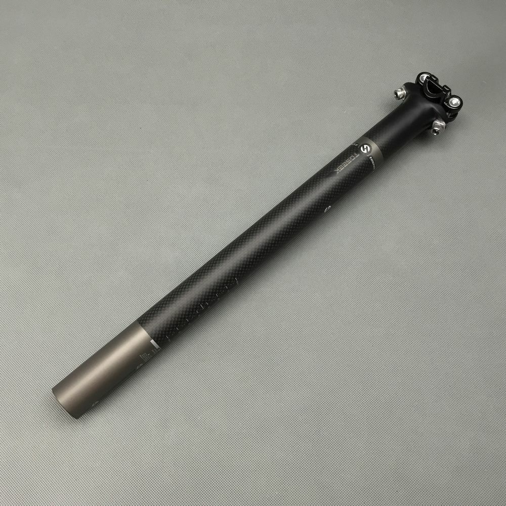 TOSEEK Aluminum Carbon Seatpost 25.4/27.2/30.8/31.6mm Mountain Bicycle Seat Post