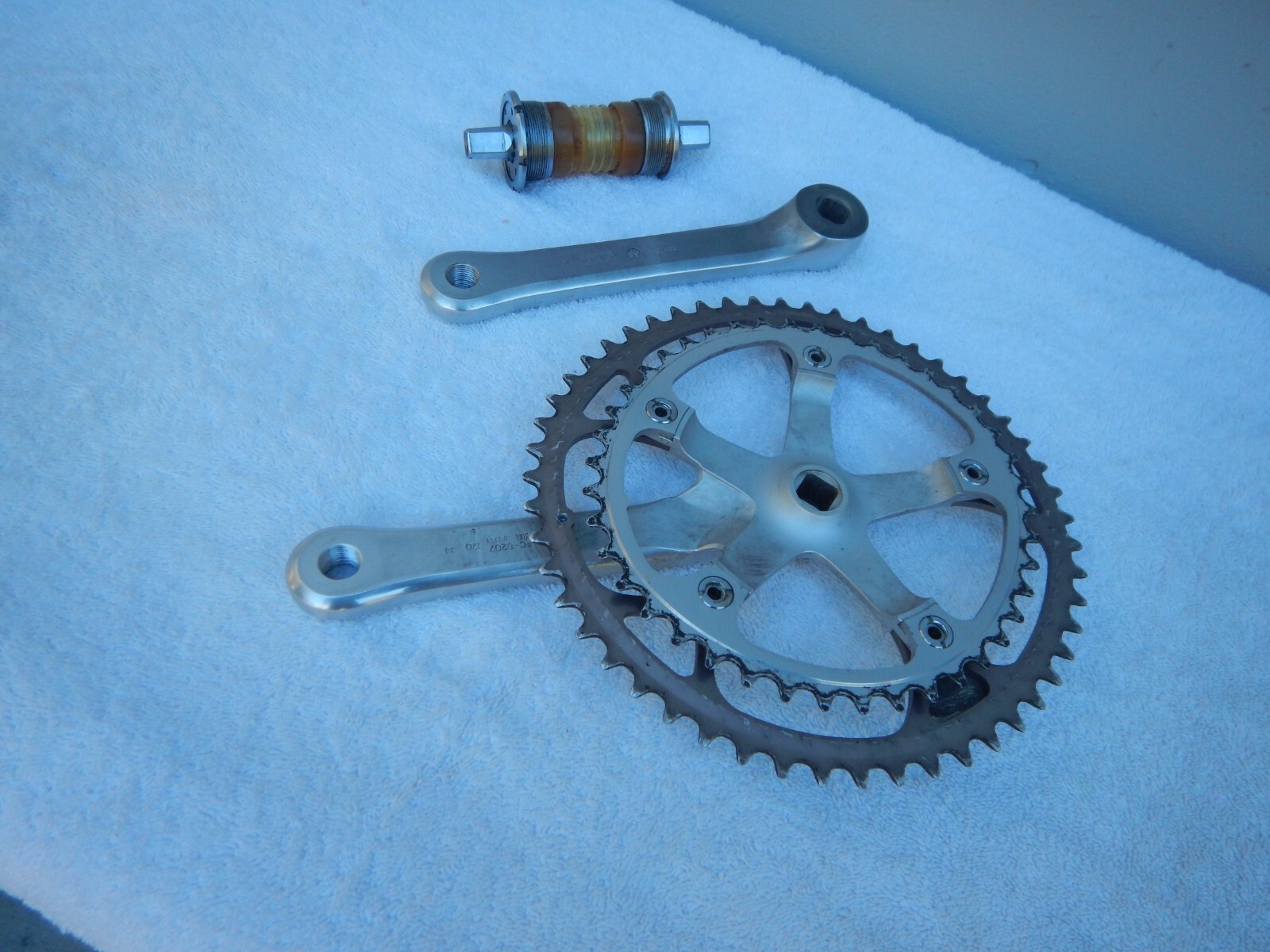 Shimano 600 Ultegra FC-6207 Road Touring Bike 170mm Double Cranks Crankset w/BB