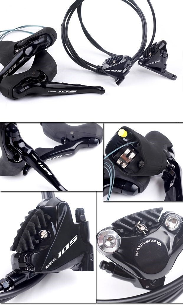 New Shimano 105 R7000/R7020 Groupset 2×11-Speed Hydraulic Disc Brakes Plat Mount