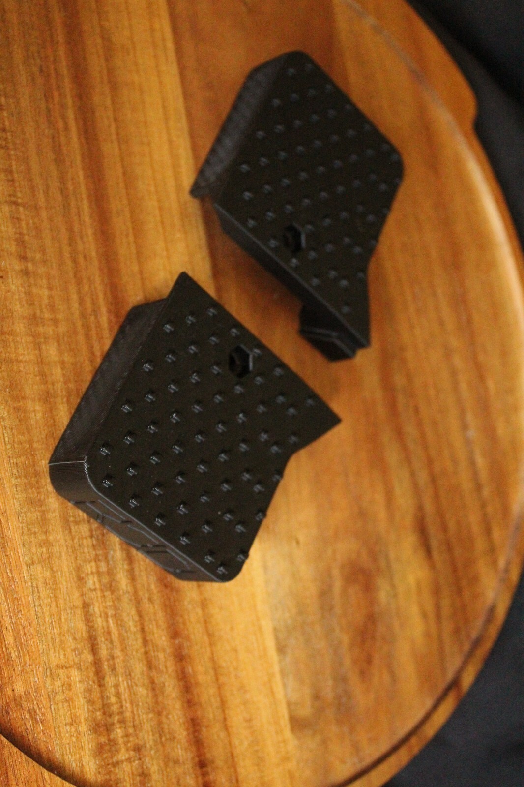 Stacyc 12e/16e Jet Black Wide Foot Pegs RJD Aggressive Grip Set