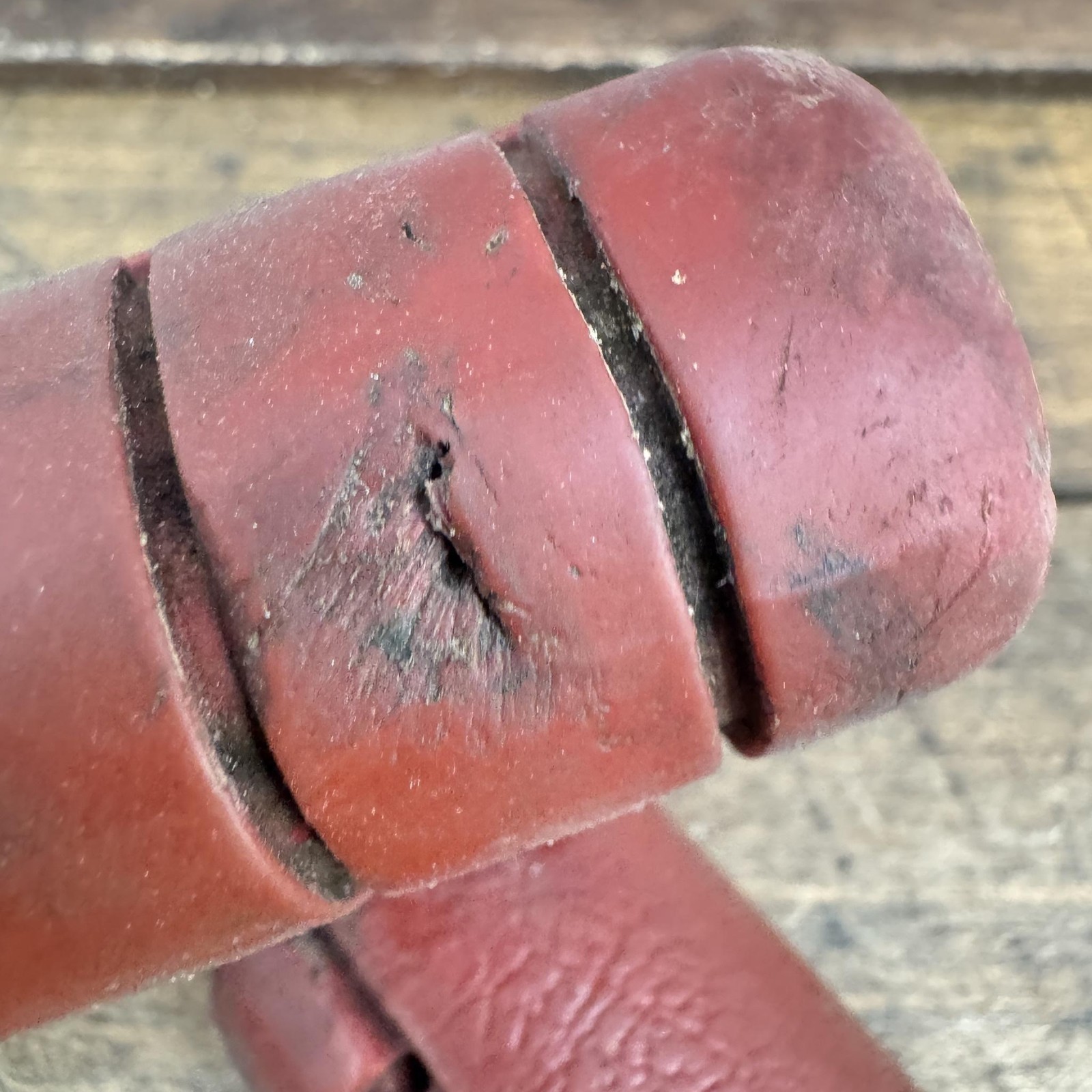 Vintage Huffy Rawhide Grips Red Muscle Bike Cruiser Slip On 4.5 In Rubber 1970s