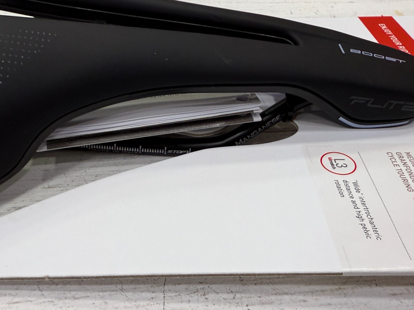 Selle Italia Flite Boost TM Superflow Manganese Rail Saddle Black L3(145x250mm)