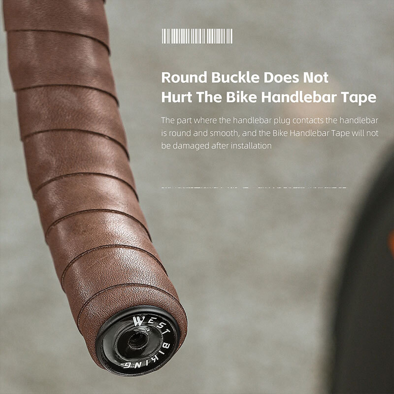 WEST BIKING Genuine Leather Bicycle Handlebar Tape Road Bike Classical Belt