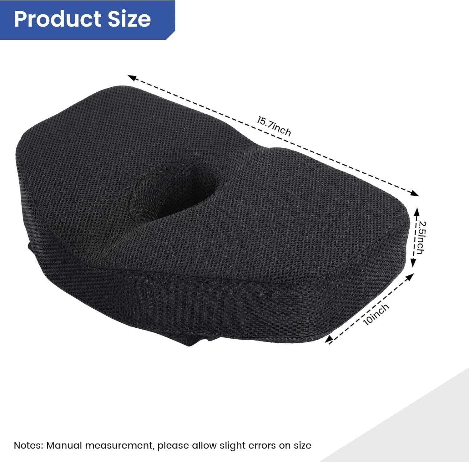 Thickened Exercise Bike Seat Cushion, Foam Bicycle Seat Cushion with Center H…