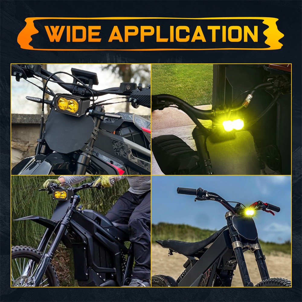 3″LED Headlight Front Headlamp Light PLUG & PLAY For E-Bike Dirt Bike Motorcycle