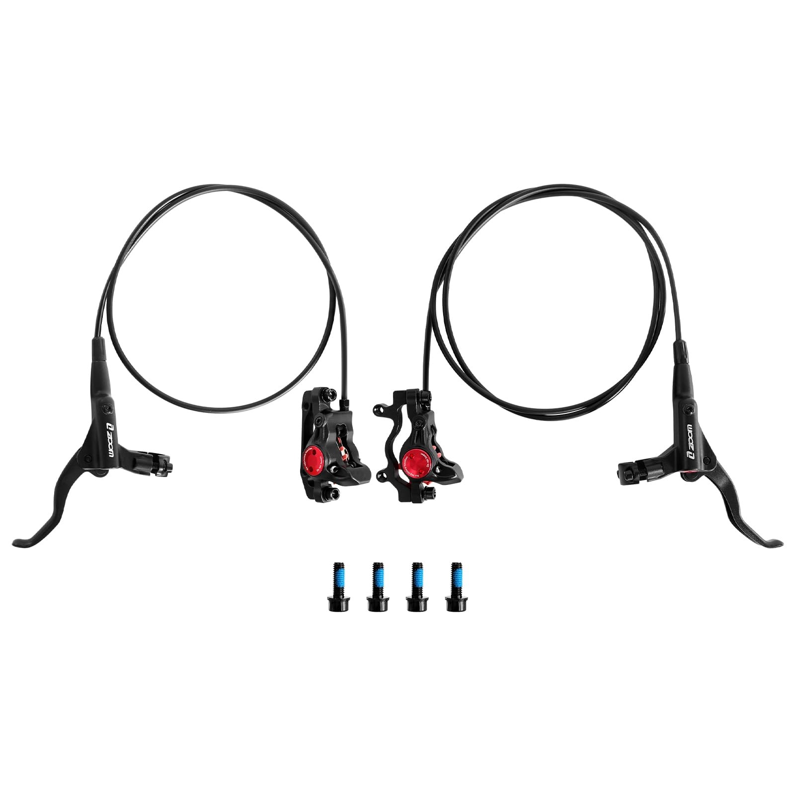 Z00M HB875 MTB Hydraulic Disc Brakes Set Mountain Bike Black-Front+Rear Brake
