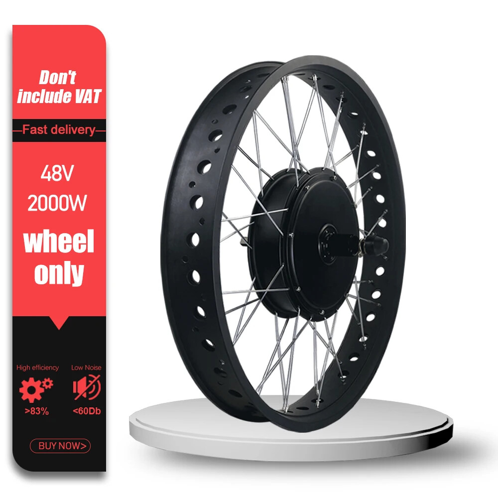 48V 2000W 4.0Tyre Hub Motor Wheel Dropout 190mm for Snow E-bike Conversion Kit