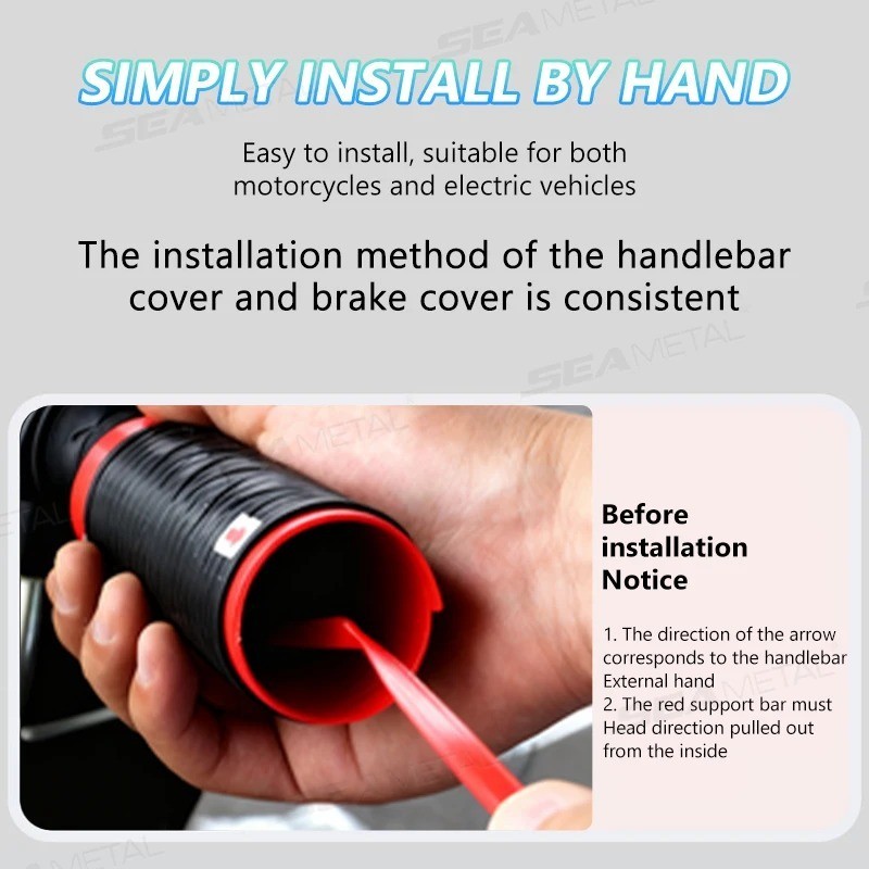 Motorcycle Silicone Handlebar Cover Universal Self Shrinking Non-Slip Motorcycle