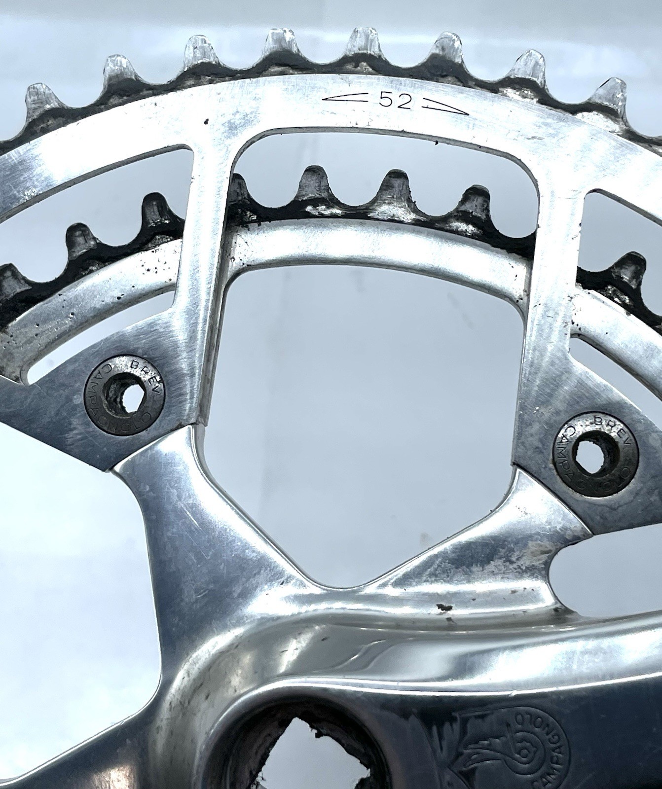 Campagnolo Triomphe Crankset 170mm 52/42 ISO Square Taper Vintage Campy Italy