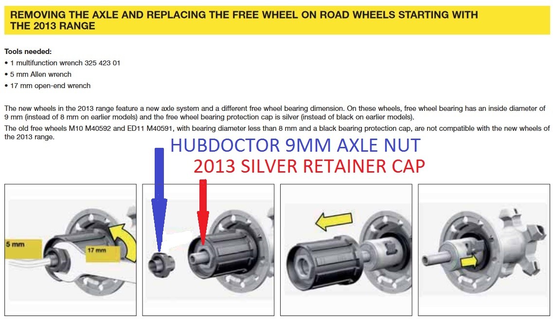 HUBDOCTOR MAVIC 9MM THREAD AXLE NUT FOR 2013 & UP ROAD WHEELS 9 GRAM ALLOY STEEL