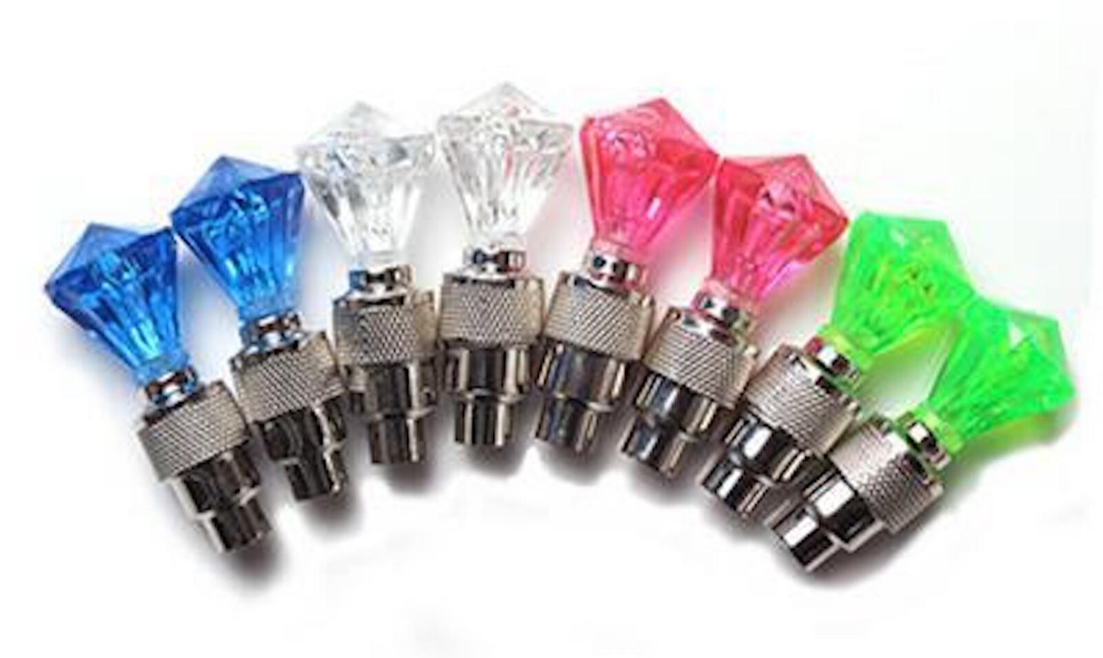 1 INDIVIDUAL GEM LED CAP kid bike valve stem flash Light Bicycle Wheel Tire Car