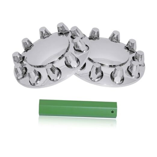 Chrome ABS Plastic Front Hub Caps Wheel Axle Covers with 33 mm Screw on Normal
