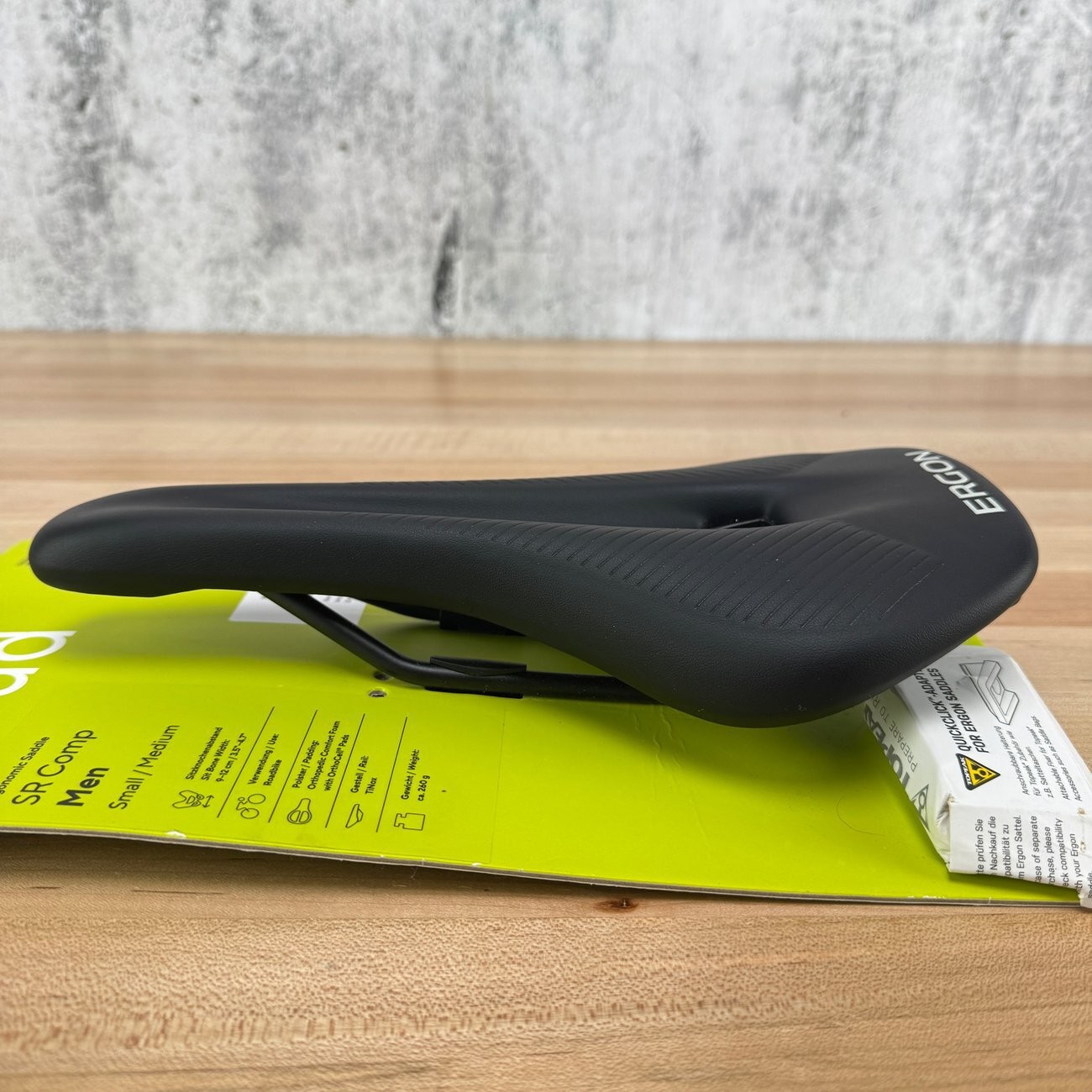 New! Ergon SR Comp Small/Medium 140mm 7x7mm Alloy Rails Bike Saddle MSRP $135