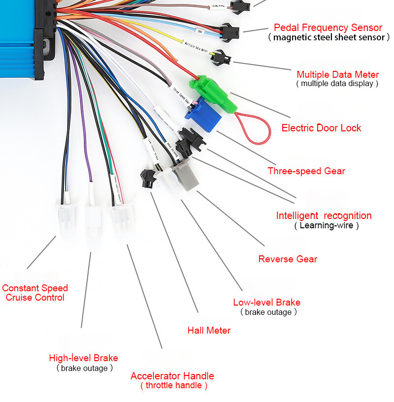 36V 48V 72V 500W/1000W E-bike Controller Sine Wave Brushless Scooter BLDC Motor