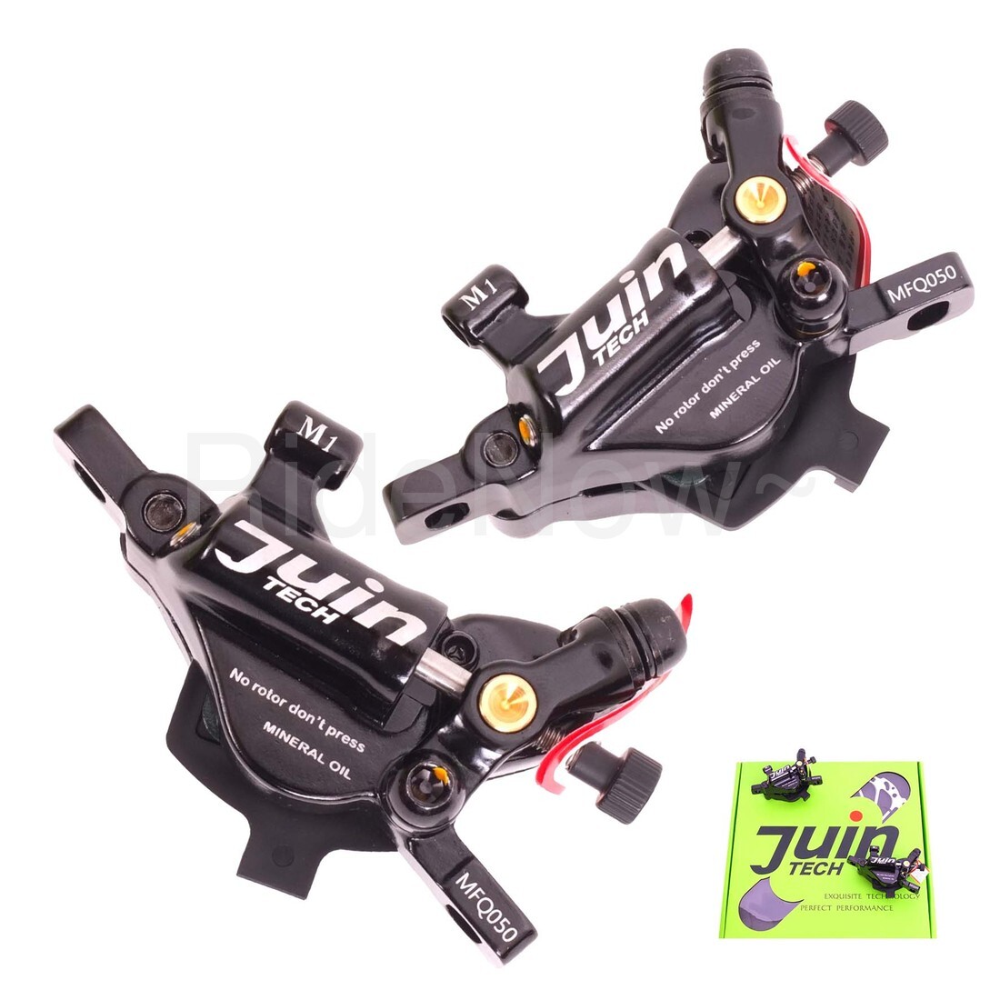 JuinTech M1 Cable actuated hydraulic MTB Bike Disc Brake set w/ Rotors Black