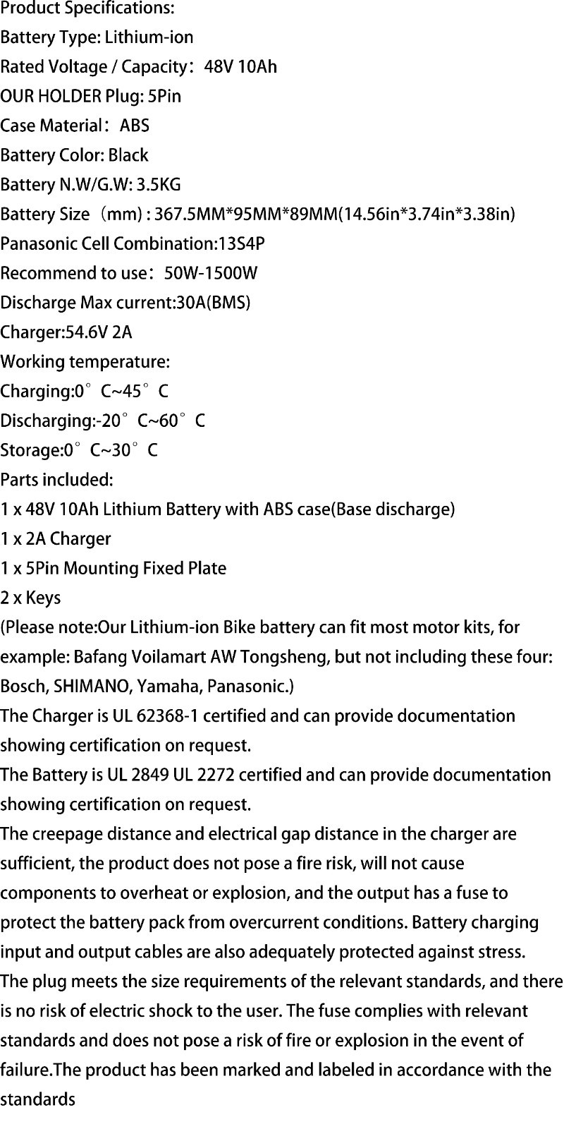 48V Hailong Lithium Ebike Battery 48V Electric Bike Battery with 5-Pin Base &30A