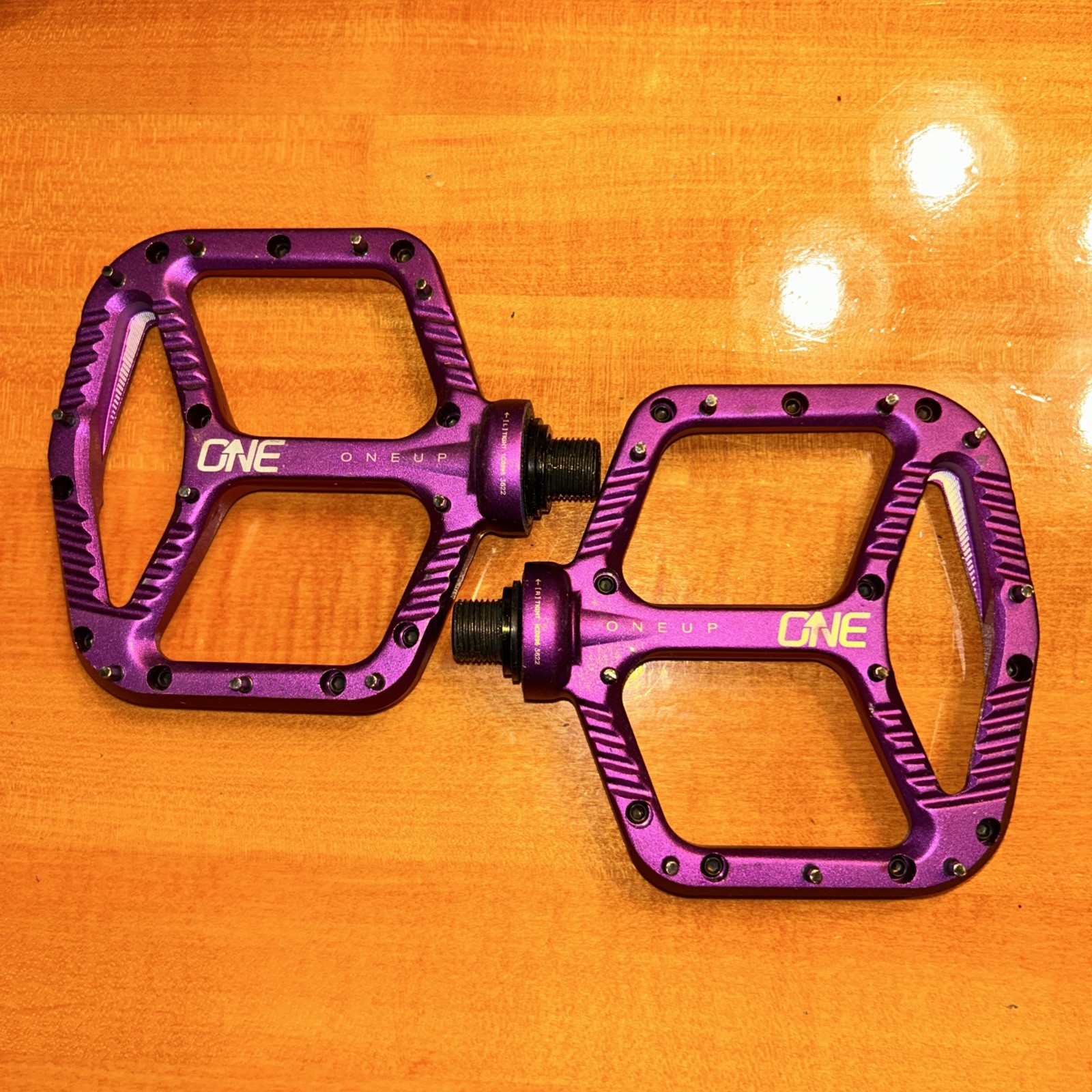 OneUp Components Aluminum Pedal – Purple MTB Large Platform