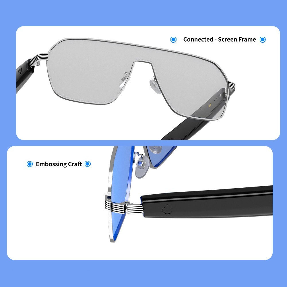 2026 AI Smart Glasses for Men&Women Bluetooth Open-Ear Speakers for Music Call
