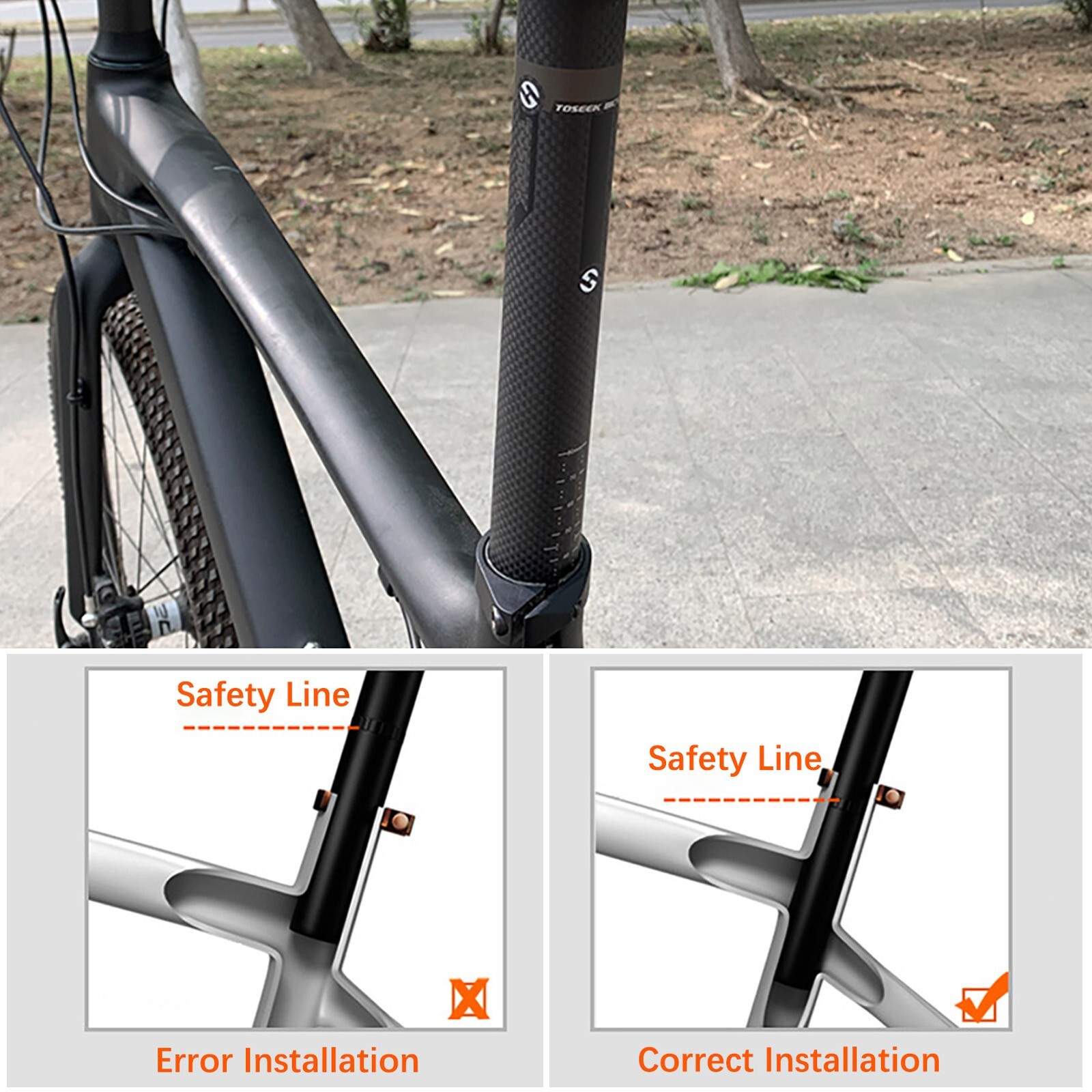 3K Carbon Fiber Seatpost Tube Cycling Racing Road Bike Bicycle Seat Post 27.2mm