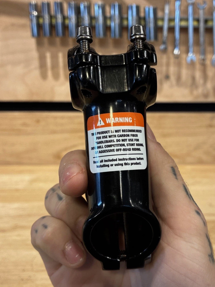 Dimension Threadless Stem – Black, 75mm, 35 degrees, shop NOS