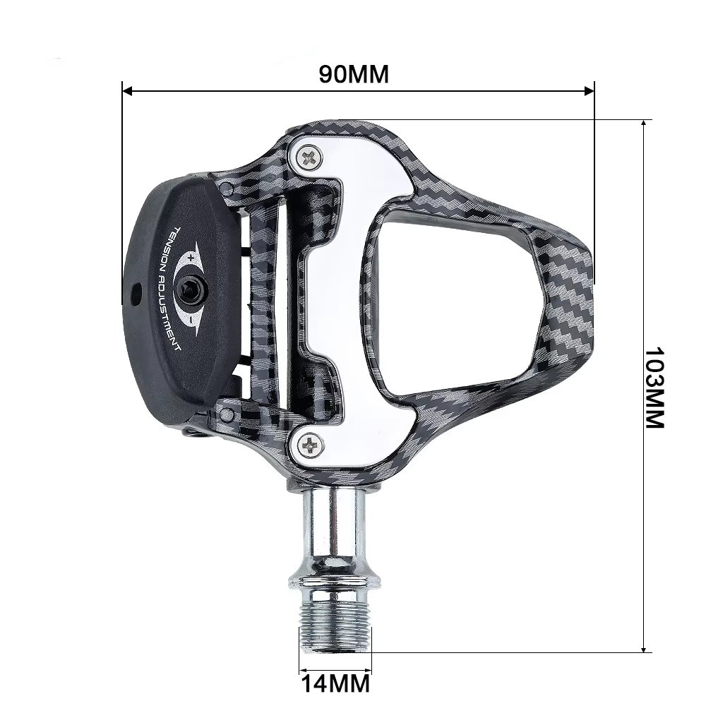 Bike Pedal Carbon Fiber Ultra Light Bearings Pedal For SPD Keo Self-Locking Peda
