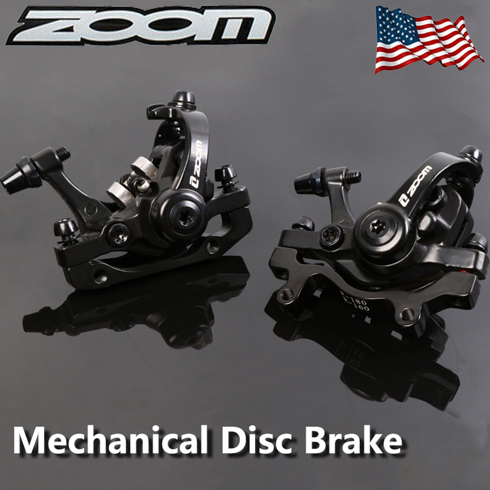 ZOOM DB-680 Double Piston Mechanical Disc Brake Caliper MTB BMX Bike Front/Rear