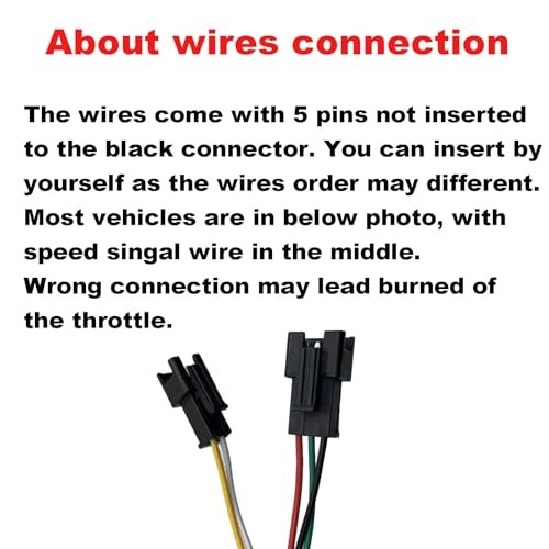 Ebike Full Twist Throttle with Key Ignition 5 pin, 12v-72v Universal Voltage,