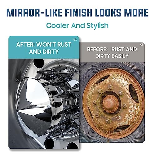 33mm Axle Cover Chromed Thread-On Standart Lug Nut 2 Front Axle Cover (Dome)