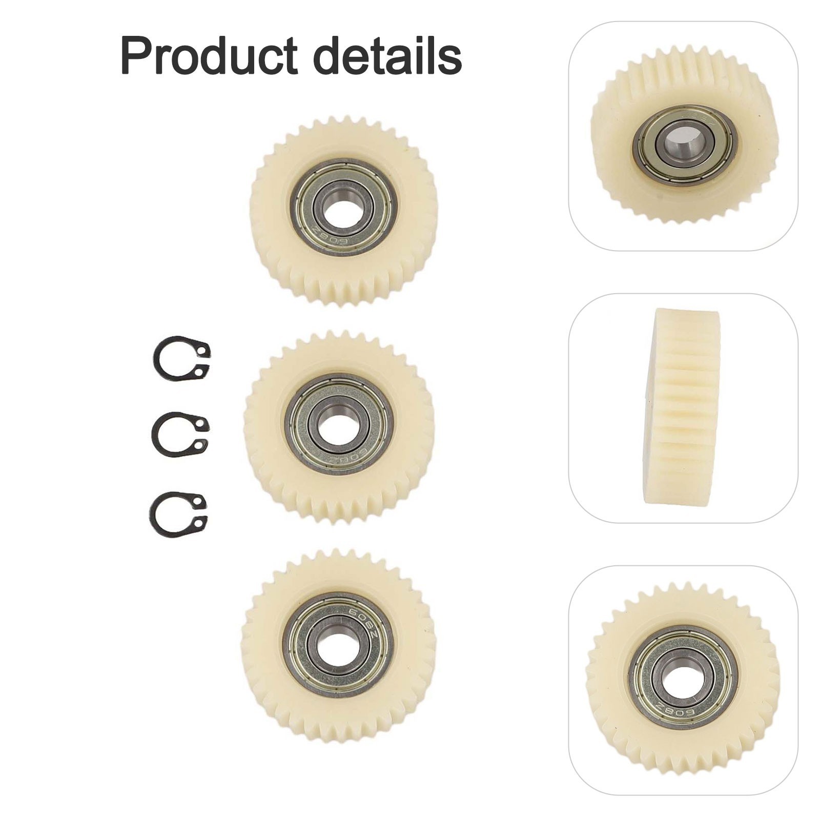 3pcs 36 Teeth 38x12mm Electric Bike Motor Nylon Planetary Gears With Bearing