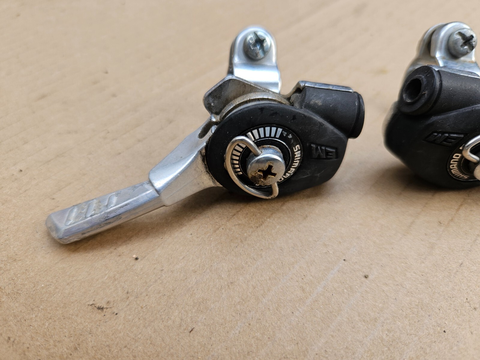 Vintage Shimano EM Ratcheting Thumb Shifters SL-MT50 3×6 6 Speed Japan